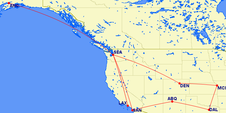 My 2014 Flight Map