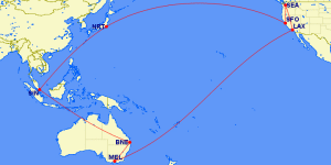 Our flight routing for our trip to the Southern Hemisphere next year... what will be our Second Honeymoon